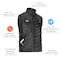 Ergodyne Rechargeable Heated Vest with Battery, Black, Size L 6495 - alternate 8